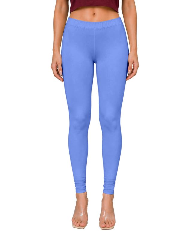 Image of TRENDMALLS Women's Microfiber Elastane Stretch Soft Churidar Length Leggings with Ultrasoft Waistband