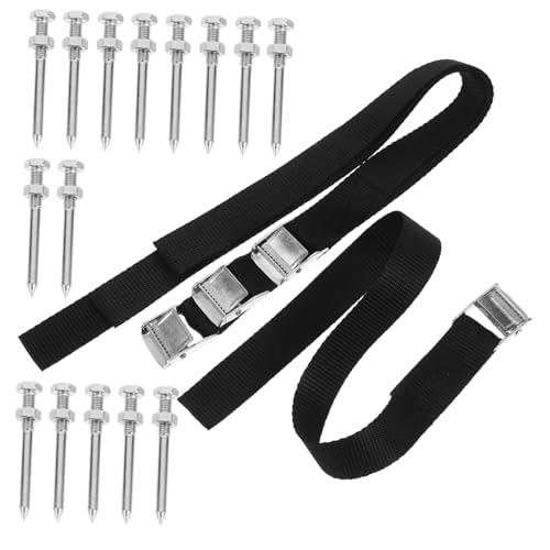 MUCKLILY 34pcs Garden Grass Aerator Spikes Shoes Strap Lawn Aerator Shoes for Grass Spikes Shoes Grass Aerator Lightweight and Portable Design