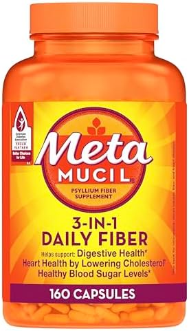 Metamucil Daily Fiber Supplement, 160 Capsules