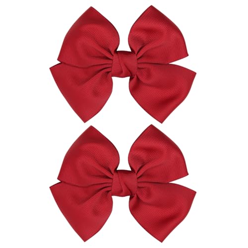 CYUXING 2 Clips Desmontables con Lazo Rojo para Zapatos, Accesorios Decorativos para Bodas y Fiestas, Ideales para Zapatos de Mujer