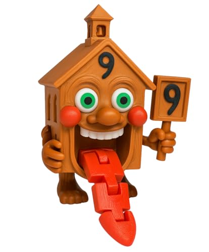 Esok Sekolah Articulated Brainrot Italian Memes XL Figure 11 cm Official Collection Brainrot Eyes and Teeth Glow Glow in the Dark Collectible Figure House 9 Esox Secola School Tongue 9