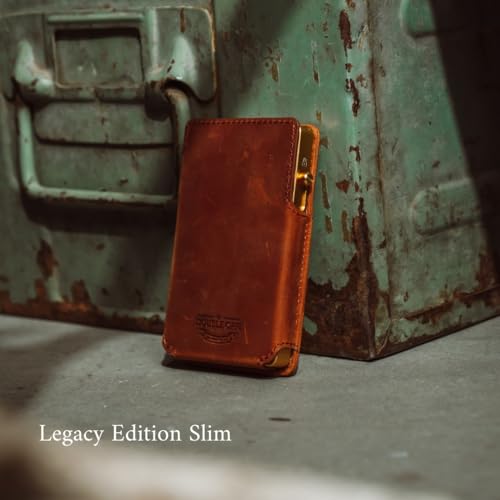 SLIM Leather Pop-up Wallet — Removable Cardholder Design with Locking Mechanism - RFID Blocking, Top Grain Cowhide Leather (Legacy Edition)4
