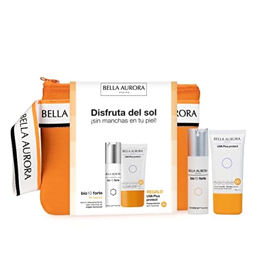 BELLA AURORA - Pack BIO10 Forte M-Lasma 30 ml + UVA Plus Protect 50 ml, Tratamiento Despigmentante Intensivo, Crema Antimanchas, para Todo Tipo de Piel, Protector Solar Antimanchas, Unifica el Tono