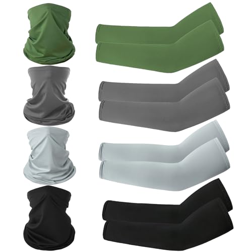 Recopilación de Ropa de Escalada para Hombre los 5 más buscados. 41 WAYAMY 4 Pares Bandanas y Mangas de Brazo para Hombre y Mujer, Pañuelos y manguitos con protección UV, ideales para ciclismo, escalada y golf