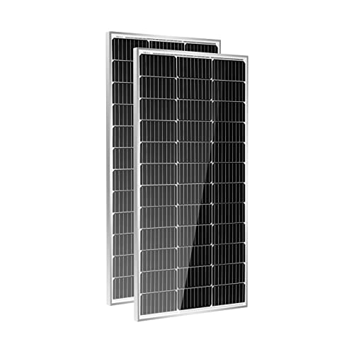 HQST 2pcs 100W 12V Monocrystalline Solar Panel, Up to 25% High Efficiency Module, Waterproof for RVs, Motorhomes, Cabins, Marine, Boat and Any Other Off Grid Applications-Upgrade Version by HQST - Used condition - US$89.85