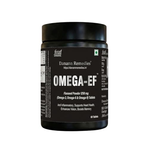 Image of Omega-EF 1250mg | Omega-3, Omega-6 & Omega-9 | Anti-Inflammatory, Heart Health Support, Enhances Vision & Memory | 60 Tablets | Plant-Based Omega for Men & Women