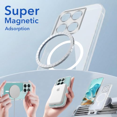 Image of Jkobi Lifetime Anti-Yellow MagSafe Compatible Clear Back Cover Case for Motorola Moto Edge 60 Fusion (Sleek Hard Crystal | Shockproof and Camera Protection)