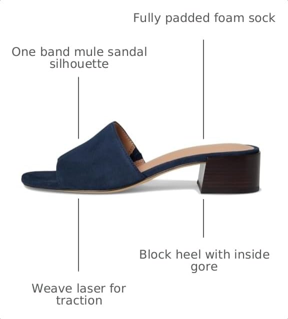 Image of Cole Haan womens Calli Single Band Block Heel Sandal 40 Mm