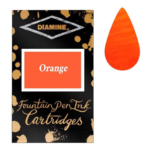 Cartouches d'encre Diamine orange stylo-plume pour journal créatif
