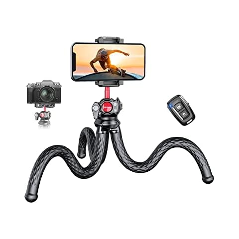 Tupwoon 2023 Verbessertes Stativ Handy, Flexibel Handy Stativ für Smartphone & Kamera Stativ mit Bluetooth-Fernbedienung, Verstärkt und Stabil Tripod (Länge der Beine: 22 cm) Cover
