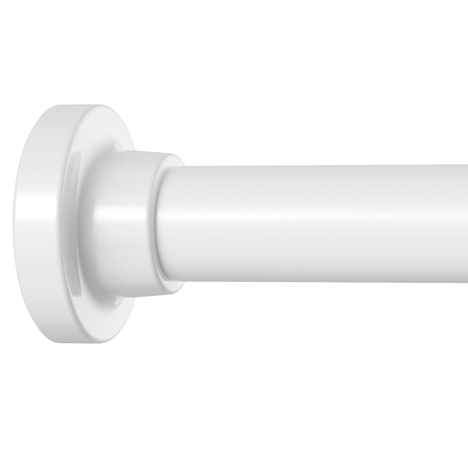 Heavy Duty Extendable Shower Curtain Pole - No Drill Tension Curtain Pole 101-288 cm Tension Rod Anti-Slip Shower Pole for Bathroom, Window, Door, Closet, White