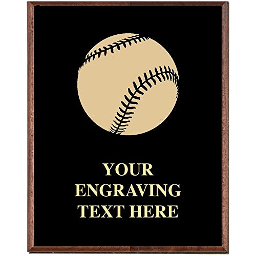 Crown Awards Baseball Plaques, Custom Engraved Etched Baseball Trophy Plaque Award, Great Customizable Baseball Team Gift Prime