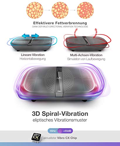 Sportstech 3D Vibrationsplatte VP300 | Mega Fett-Verbrenner + 5 Fitness-Bänder Extra | Riesige Fläche + extrem leiser… – Bild 3