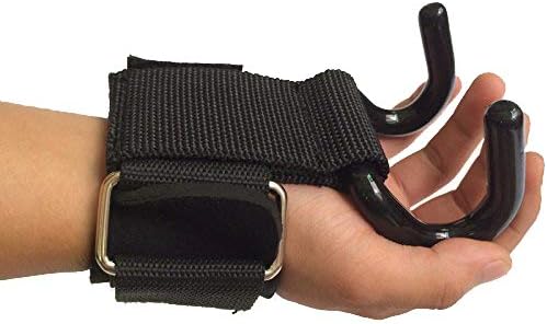 [Grip Strength] Power Grip, Wrist Strap, U-Shaped Hook, Cushioned, Recommended for Lat Pull Downs, Weight Training, Muscle Training, Power Rack, Smith Machine, Gym Training