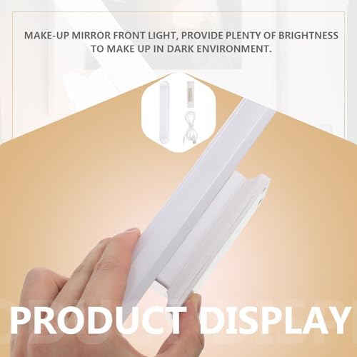 Luz de espejo de maquillaje sin taladro que soluciona baños oscuros 4