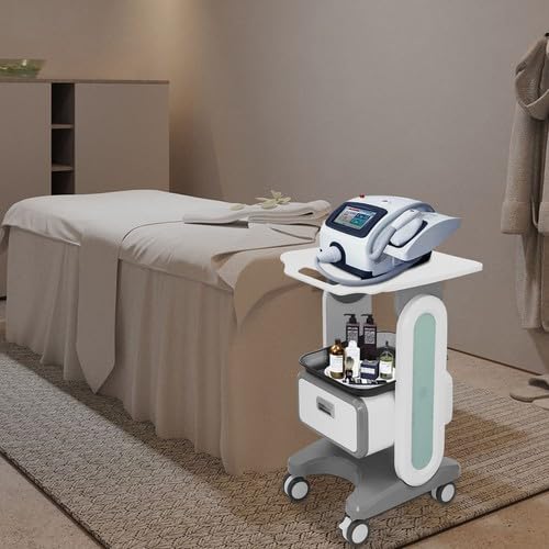 Carrello portautensili medico portatile con cassetti e 4 ruote universali per cosmetici, portata 60 kg, 44 x 36 x 76 cm