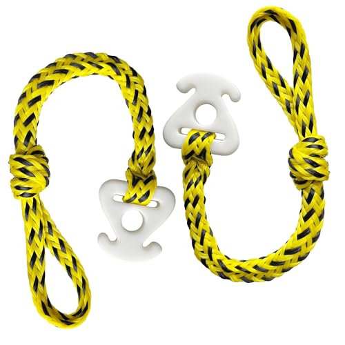 NIUTRIP 2 Packs Boat Tube and Tow Rope Quick Connectorï¼Œ Heavy Duty Boat Tube Rope for Tubing Compatible for Boatingï¼ŒJet Ski Wakeboarding ï¼ŒWatersports ï¼ŒWakeboard Rope (21-21/32â€ Length)