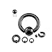 6mm 2G PA Ring Captive Bead Rings Spring Action CBR Monster Screwball Rings Surgical Steel Nose Piercing Jewelry 5/8 16mm