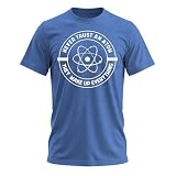 Never Trust an Atom T Shirt - Funny Science T Shirts for Men Nerdy T Shirts for Science Chemistry Space Astronomy Lover Blue Heather Medium
