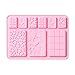 RG-FA 1 sztuka 3 różne kształty foremki do czekolady wersja gofrownica forma do ciasta lód cukierki forma do pieczenia materiał silikonowy do pieczenia - różowy