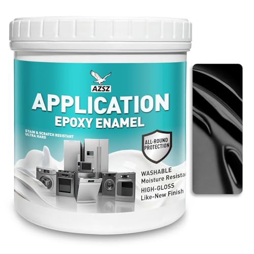 32oz Black Microwave Cavity Paint, Appliance Paint with Complete Tool Kit, High Gloss Zero VOC Fast Drying Coating for Metal & Plastic Kitchen Appliances