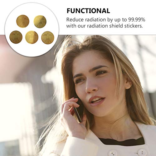 POPETPOP Adesivo de Telefone Celular de ProteÃ§Ã£o 5Pcs Emf Adesivo de Bloco de RadiaÃ§Ã£o de Ouro 2
