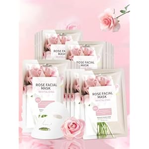 IREV Face Masks Skincare, Spa Sheet Mask, Facial Masks for Women Skin Care, Beauty Rose Sheet Masks, Bulk Face Mask Skin Care, Beauty Masks Gifts, Hydrating Face Masks, Facial Masks 10 Sheets