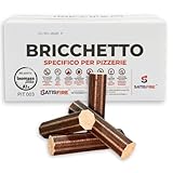 SATISFIRE Bricchetto in Legno 100% Faggio Ottagonale per Forni e Pizzerie – Tronchetto Alto Potere Calorifico, Lunga Durata e Basso Fumo – Certificato Alimentare (1 Scatola, 8 Tronchetti)