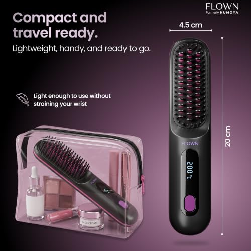 Image of Flown Original Go Brush PRO - No Damage Heat Brush USB-C Charger (Black)