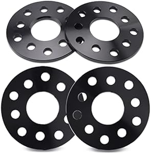 EZISOE 4pcs Black Forged 5x100 5x112 Wheel Spacers 6mm (0.24inch) 57.1mm Hub Bore Compatible with Audi A3 A4 A6 A8 S4 S6 S8 / Volkswagen Golf Passat Corrado