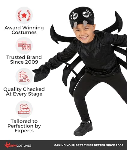 Disfraz Morph Araña Negra para Niños miniatura 5