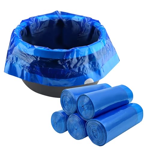 LaSyL Commode Liners without Absorbent Pads-Disposable Bedside Commode Liners for Adult Commode Chairs, Portable & Camping Toilet Bags-Value Pack Medical Grade No Leaks 100 Pack Universal Fit