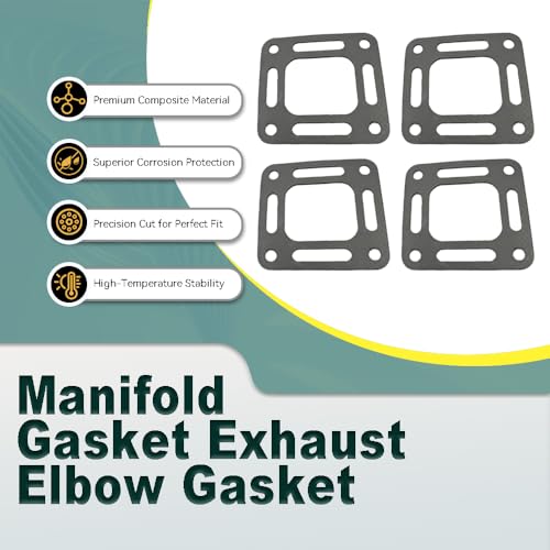 Image of DSkoiph 18-2849-1 27-818832 27-863726 Manifold Gasket Exhaust Elbow Gasket Compatible with Mercruiser Stern Drive Mallory 4PCS