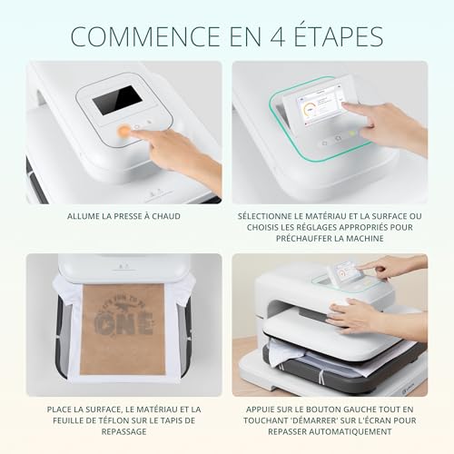 LOKLiK ImPress Auto Heat Press 2 - Presse à transfert automatique pour personnaliser des t-shirts, pulls, couvertures, serviettes, sacs et autres textiles - imprimante DTF - Sublimation (Blanche) – vue 4