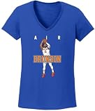 Jalen Brunson AIR New York Ladies V-Neck Shirt T-Shirt Adult Large Blue