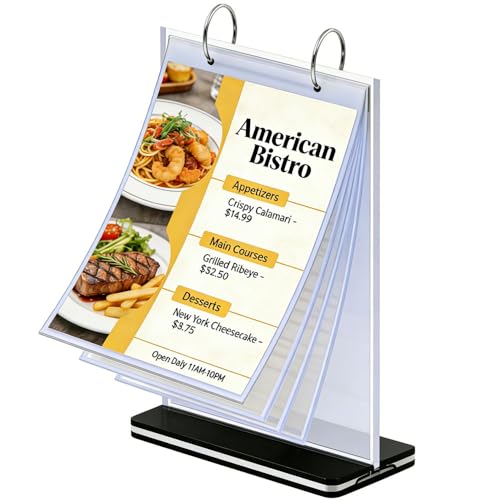 A5 Acrylic Plastic Folder with T-Shaped Stand - Indoor/Outdoor Suction Cup Holder -- For Documents, Photos, Menus & Marketing Racks by xing - Used condition - Image 5