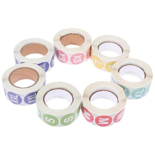 PRETYZOOM 7 Rouleaux D'étiquettes Rondes en Papier pour Tri Facile pour Vêtements, Autocollants Pratiques et Organisation Magasins et Usines