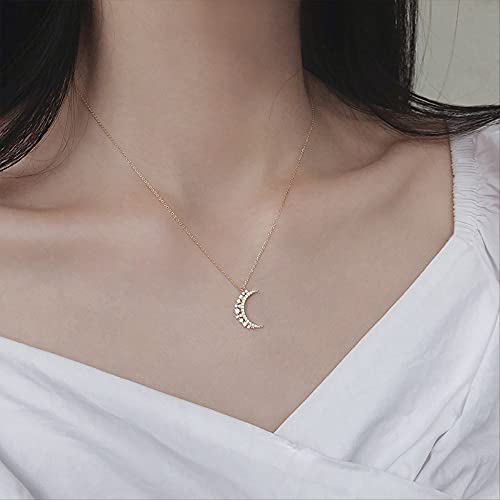 Pendentif lune en cristal pavé, le cadeau idéal pour elle - 2