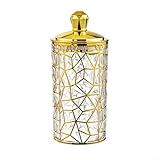 Ornement rayé doré : les bordures dorées et les rayures élégantes offrent une touche moderne à la boîte de rangement en plastique PET, ce qui en fait un ajout attrayant à la décoration de la maison tout en servant les besoins utilitaires quotidiens