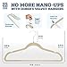 Zober Velvet Hangers 50 Pack - Ivory for Coats, Pants & Dress Clothes - Non Slip w/ 360 Degree Swivel, Holds up to 10 lbs - Strong Felt Hangers for Clothing
