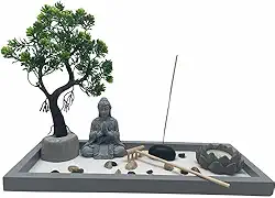 Jardim Zen Master Buddha Com Bonsai Artificial Y2005