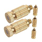 Kisangel Hochdruck Sprühdüse Messing 5 Stück 3/16 Zoll Für Außenkühlung Und Aquakulturbetriebe Mit Tropfstopp Und Staubentfernung