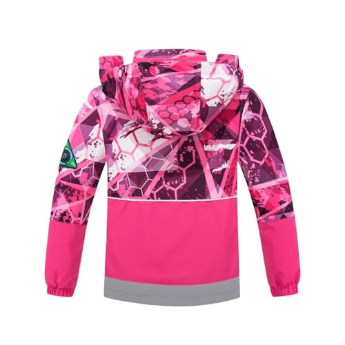 Unisex Hooded Fleece Raincoat Zipper Printed Slim Fit 𝗪aterproof Outerwear Warm Windproof Coat with Pocket2