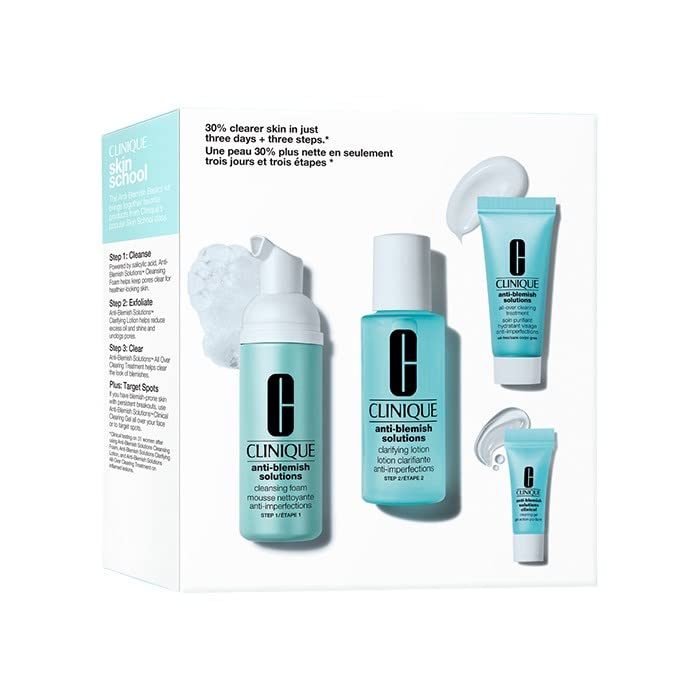 ANTI-BLEMISH SOLUTIONS 3-STEP SKIN CARE SYSTEM LOT 4 pz