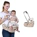 Baby Hip Seat Carrier Baby Waist Stool for Child Infant Toddler with Adjustable Strap Buckle Pocket Soft Inner Huge Storage (Khaki)