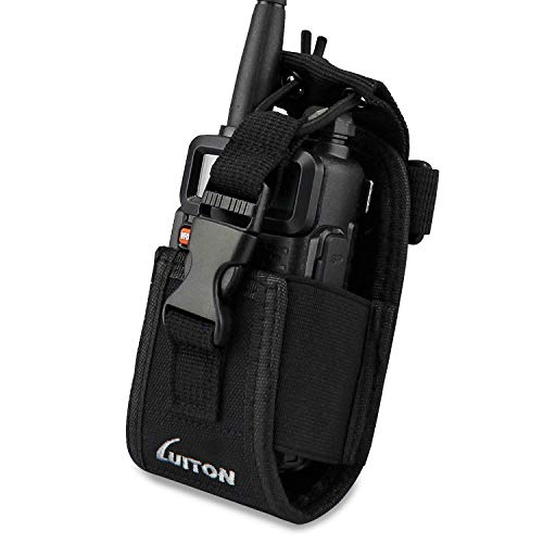 LUITON 3 in1 Multi-Function Radio Holder Holster Case Pouch Bag for GPS Kenwood Yaesu Icom Motorola baofeng UV5R UV82 TYT UV5RA HYT 888S Retevis H777 F8HP Two Way Radio Walkie Talkie MSC 20C
