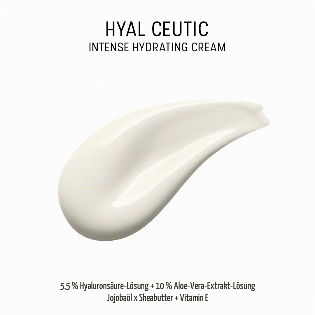 Hyal Ceutic | Feuchtigkeitsspendende & Anti-Aging Gesichtscreme | Hyaluronsäure, Aloe Vera, Jojobaöl, Vitamin E & Sheabutter | Beruhigende Anti-Falten Pflege | 40 ml | Dermaceutic