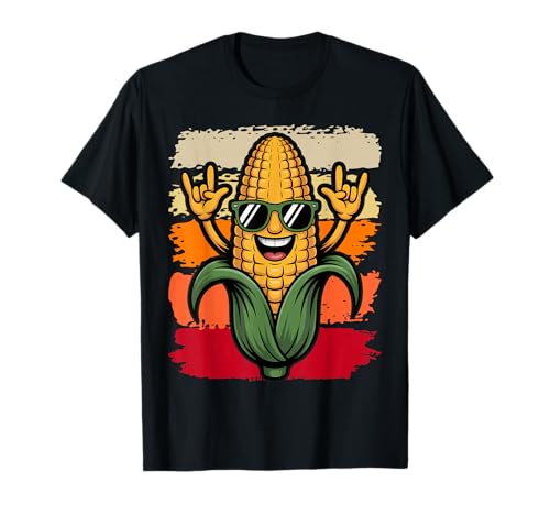 Funny Cool Retro Corn Lovers Veggie Farmers Vegan Men Women T-Shirt