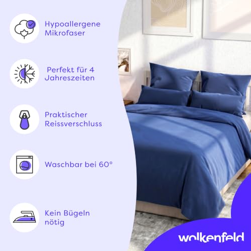 Wolkenfeld Mikrofaser Bettwäsche 155x220 cm – Kuschelig Weich, Bügelfrei & Doppelt Gebürstet – Oeko-TEX Bettwäsche-Sets… – Ansicht 3
