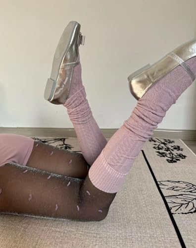 Image of Sahabowi Women Tights, Sheer High Waist Pantyhose, Vintage Control Top Stockings, Siwa6